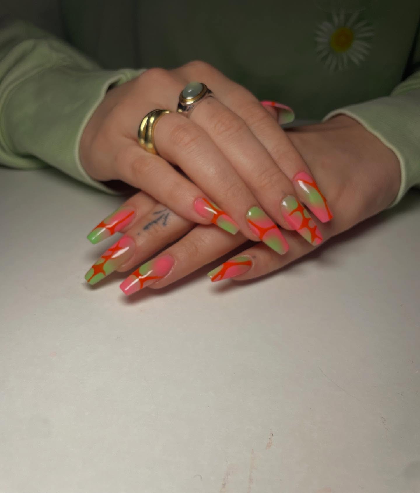 Level 2 medium design nails 11