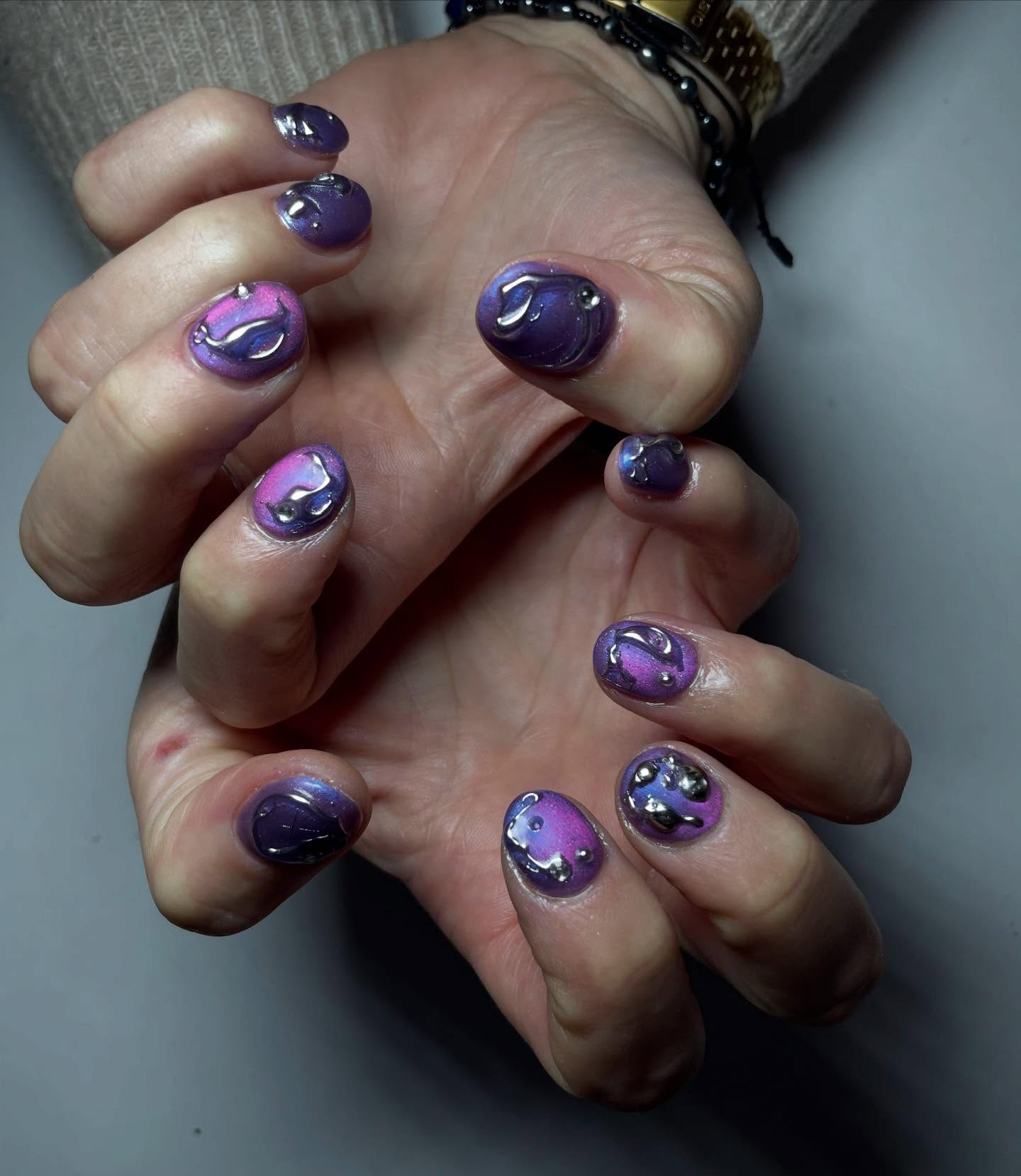 Level 2 medium design nails 21